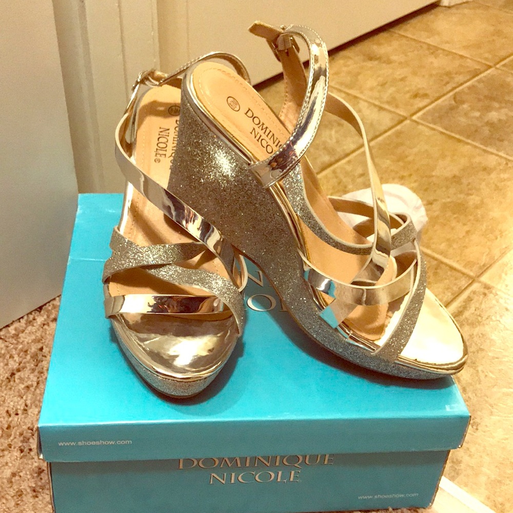 Silver Wedge Sandal